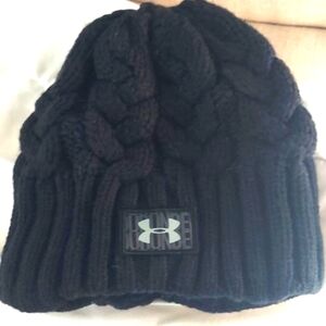 Under Armour Women's Black Knit Around Town Beanie Hat